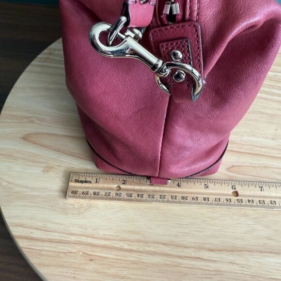 Coach F 15445 Ashley Leather Satchel Shoulder bag Handbag Pink Convertible Strap - Picture 12 of 14